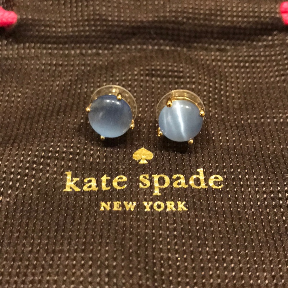 FINAL PRICE!! Kate Spade Round Blue Stud Earrings
